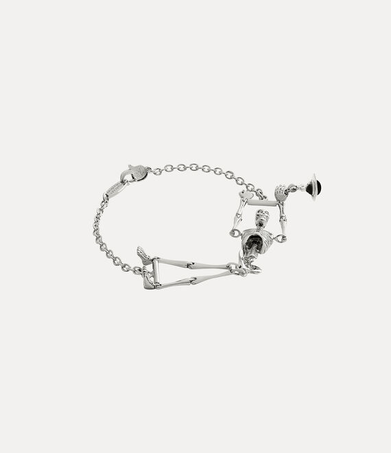 Vivienne Westwood Skeleton Bracelet in PALLADIUM Black